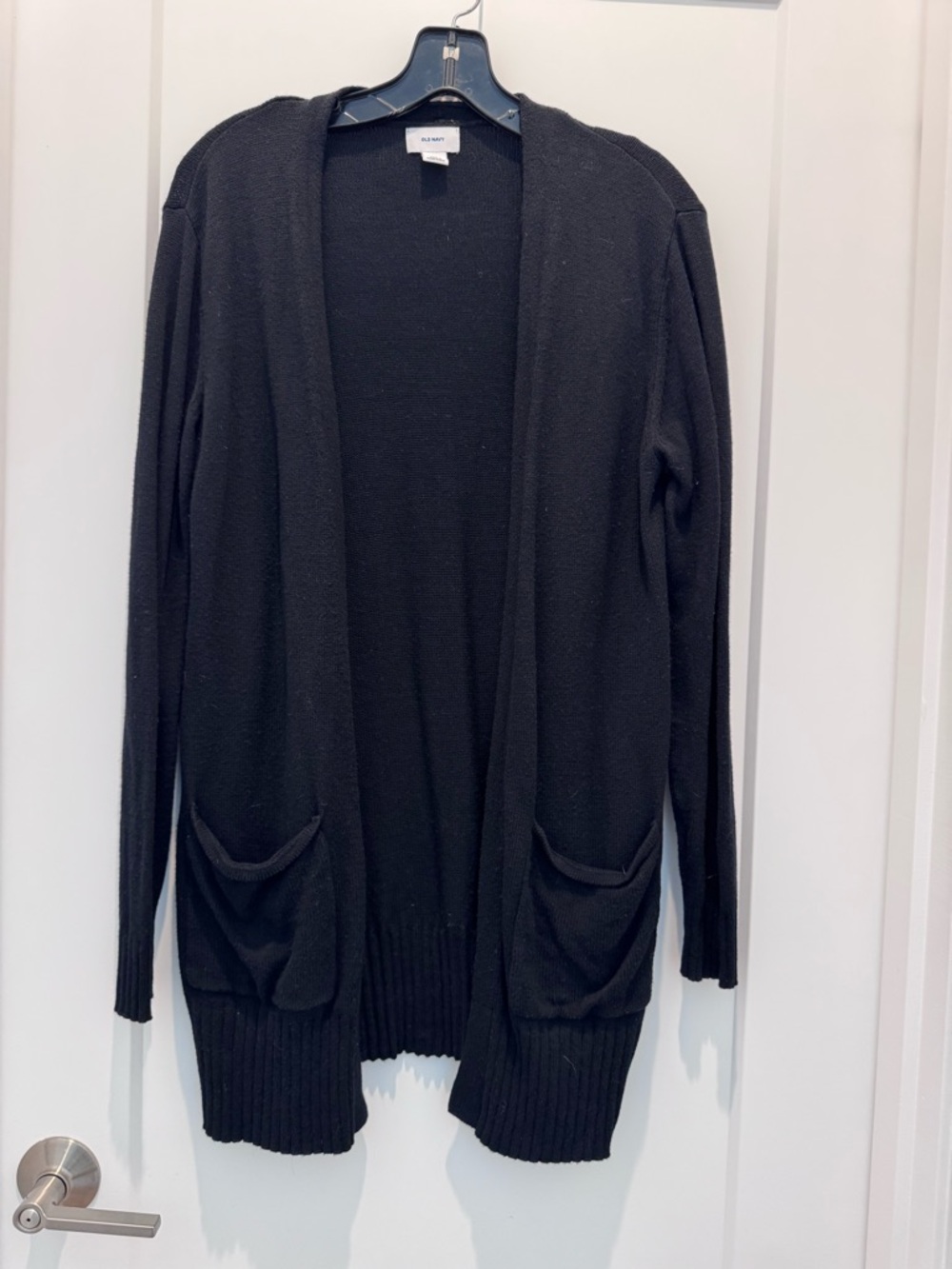 Old Navy Black Long Open-Front Cardigan